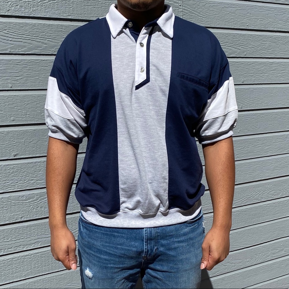 Vintage Van Heusen Color Blocked Polo